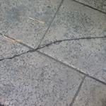 stamped concrete crack