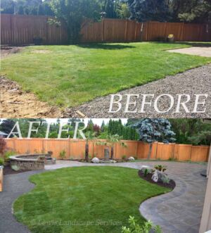 Before and After - Complete Back Yard Patio & Landscape Remodel in Beaverton, OR