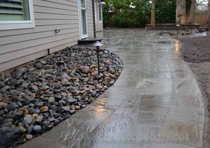 Walkway & Patio Made with Stone Pavers by Marshall's