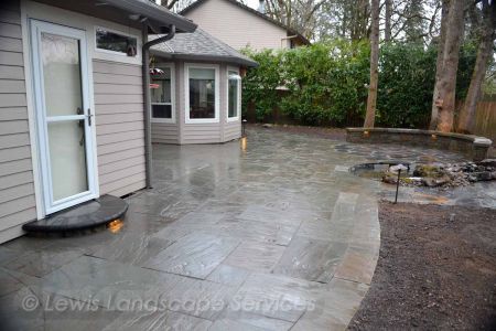 Patio Made with Stone Pavers by Marshall's