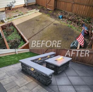 Before and After - Full Landscape Remodel in Wilsonville, Oregon