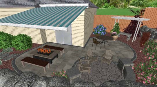 3D View of Landscape Design for Job we completed in Spring of 2019 in Hillsboro