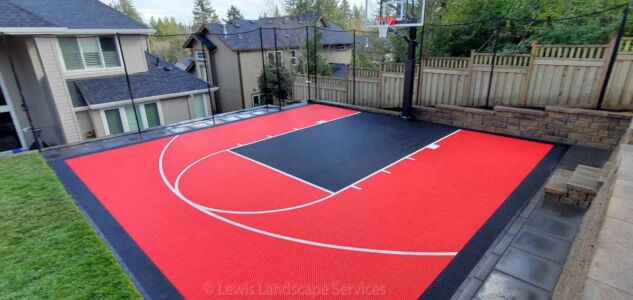 Basketball Court We installed in Lake Oswego, Oregon