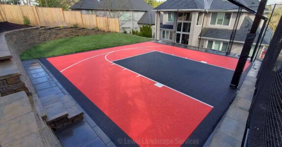 Basketball Court Installed in Lake Oswego, Oregon
