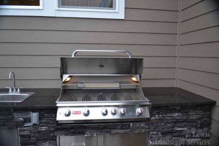 Close-up of Bull BBQ Grill in Outdoor Kitchen
