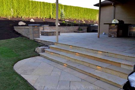 Patio Made with Stone Pavers by Marshall's