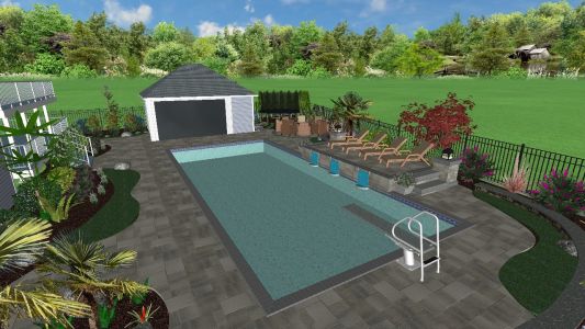 3D Landscape Design from Project Currently Under Construction in Beaverton, OR 2019/2020