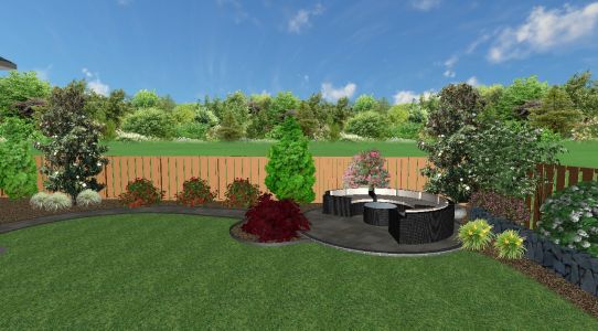 3D View of Landscape Design (Back Yard) for Job we completed in Feb. 2019 in Wilsonville, OR