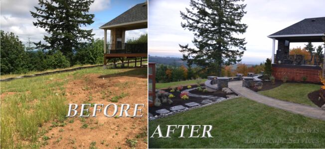 Before and After - Landscape Remodel in Hillsboro Oregon