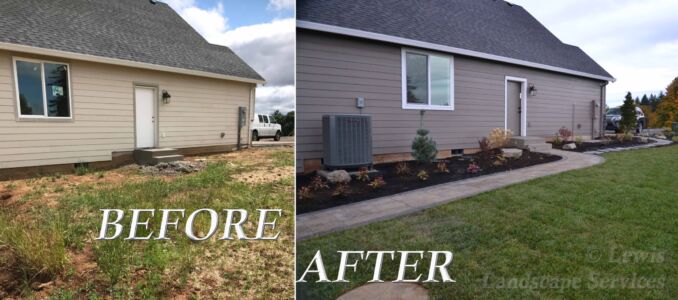 Before and After - Landscape Remodel in Hillsboro OR