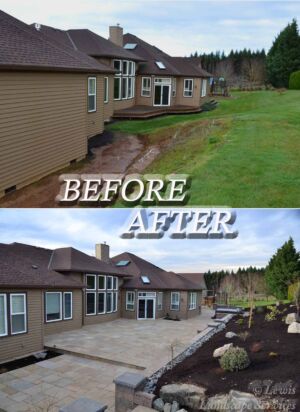 Before and After - Complete Patio & Landscaping Installation in Sherwood