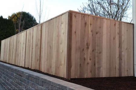 Solid Style Cedar Fence in NW Portland Oregon area - fence installers