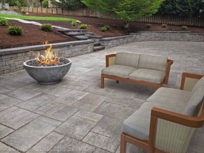 Large Concrete Fire Bowl we installed in Tigard, OR