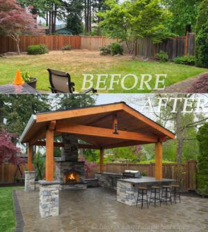 Before and After - Outdoor Living Space & Covered Structure - Bethany / NW Portland