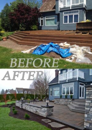 Before and After - Patio, Landscaping and Structure Job in Beaverton, Oregon