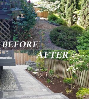 Before and After - Paver Patio Installation in Beaverton, OR