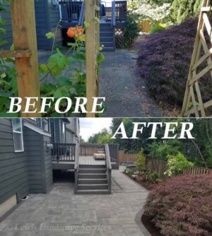 Before and After - Paver Patio Installation in Beaverton