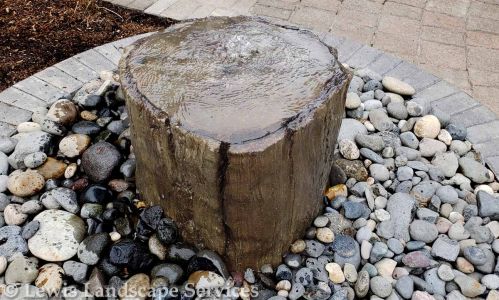 Custom Tree Stump (Concrete) Rock Bubbler Fountain