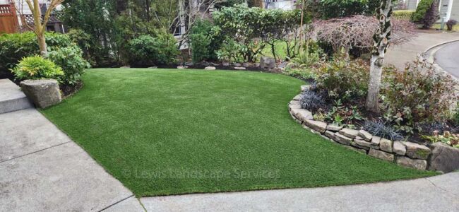 Front Yard Synthetic Turf Installation