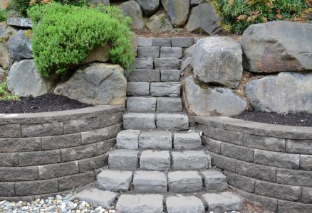 Basalt Curb Stone Steps